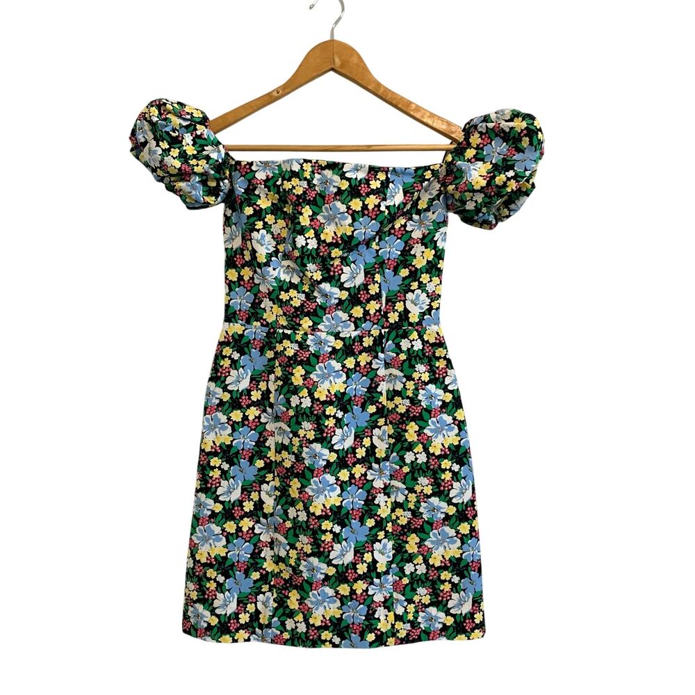 Maje Rapy Multicolor Floral Off Shoulder Mini Dress - Picture 4 of 14